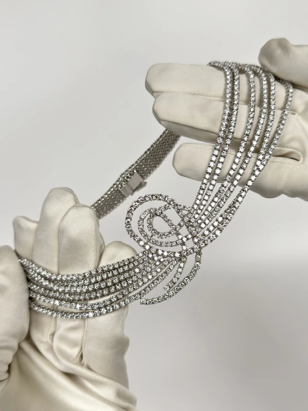 No name ROUNDS DIAMONDS 38.29 CT NECKLACE NN48.53 CT 4