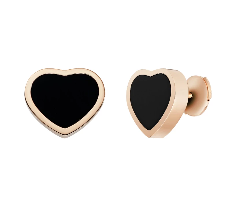 Chopard HAPPY HEARTS ONYX EARRINGS 839482-5201 1