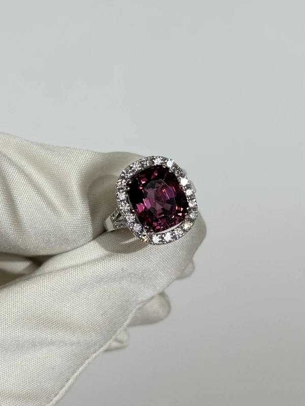 Earrings without a brand SPINEL 8.31 CT AND DIAMOND RING (SIZE 54) NN8.31 3