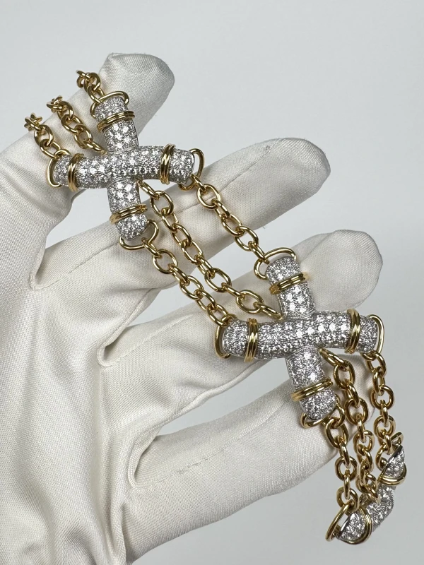 Tiffany & Co X Link Bracelet in Platinum and Yellow Gold 60161703 4