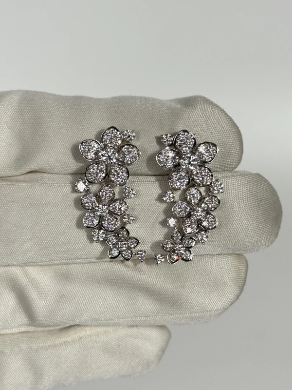 GRAFF Wild Flower Diamond Ear Climber Earrings RGE1736 3
