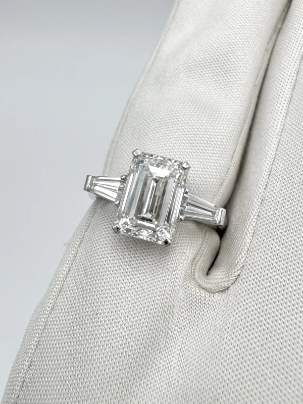 DeRosa EMERALD DIAMOND 3.01 CT G/VS1 RING (GIA) R419345B 4