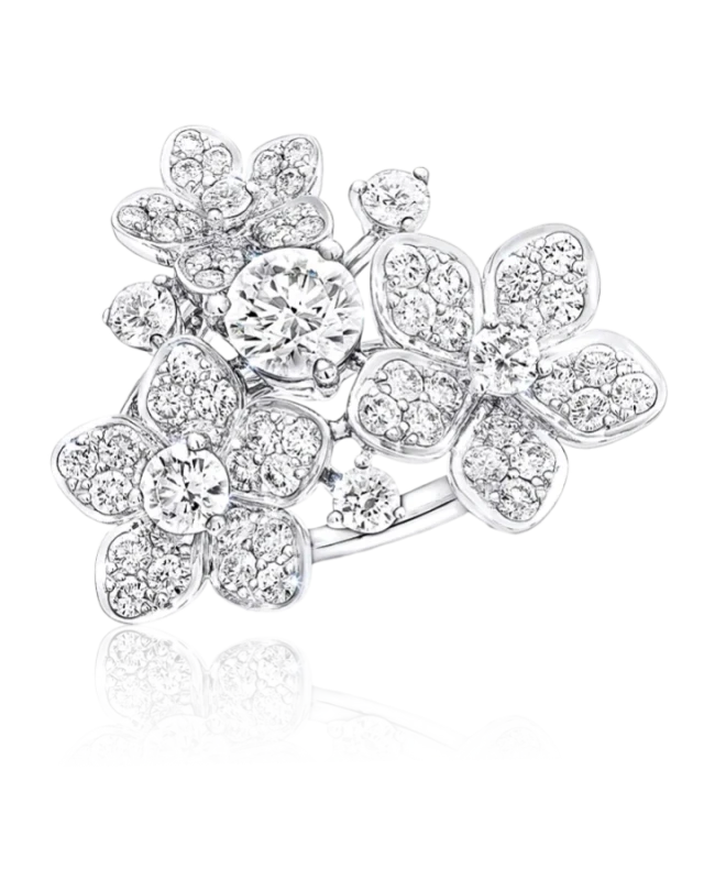 Wild Flower Diamond Cluster Ring