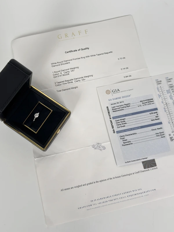 GRAFF Promise Round Diamond 0.7 ct Engagement Ring RGR 0.70 CT 4