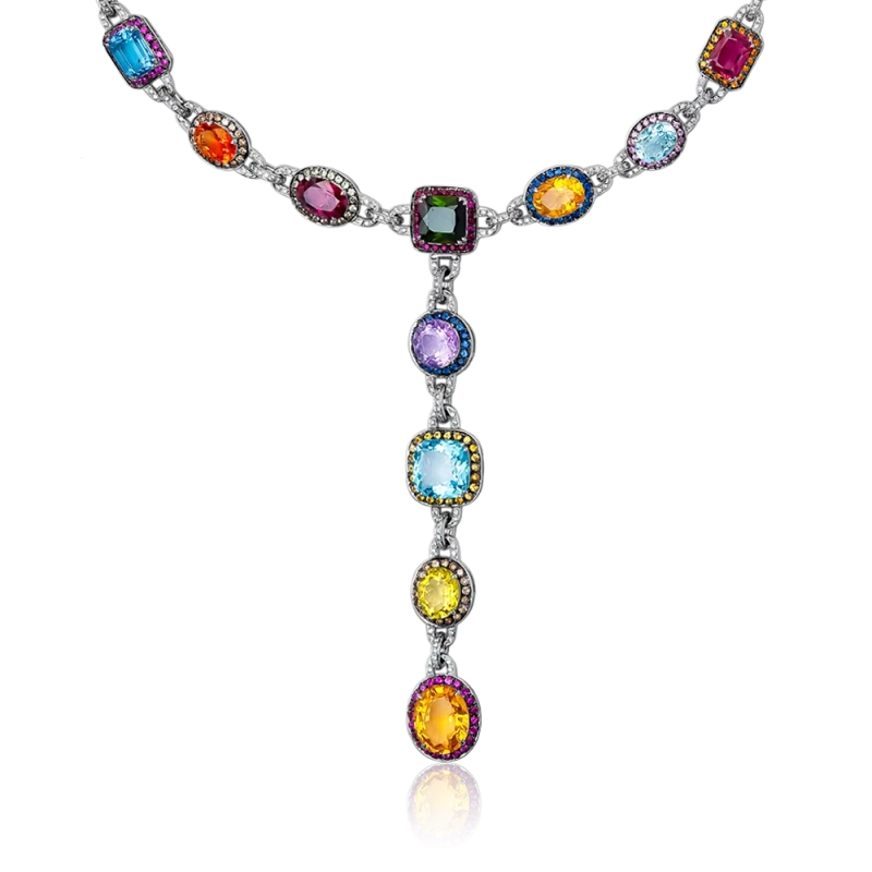 СЕРЬГИ NO NAME CHATILA MULTI GEM SET CHATILA 081124 4