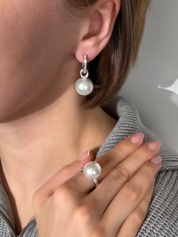 UTOPIA PEARL & DIAMOND EARRING UTOPIA 3