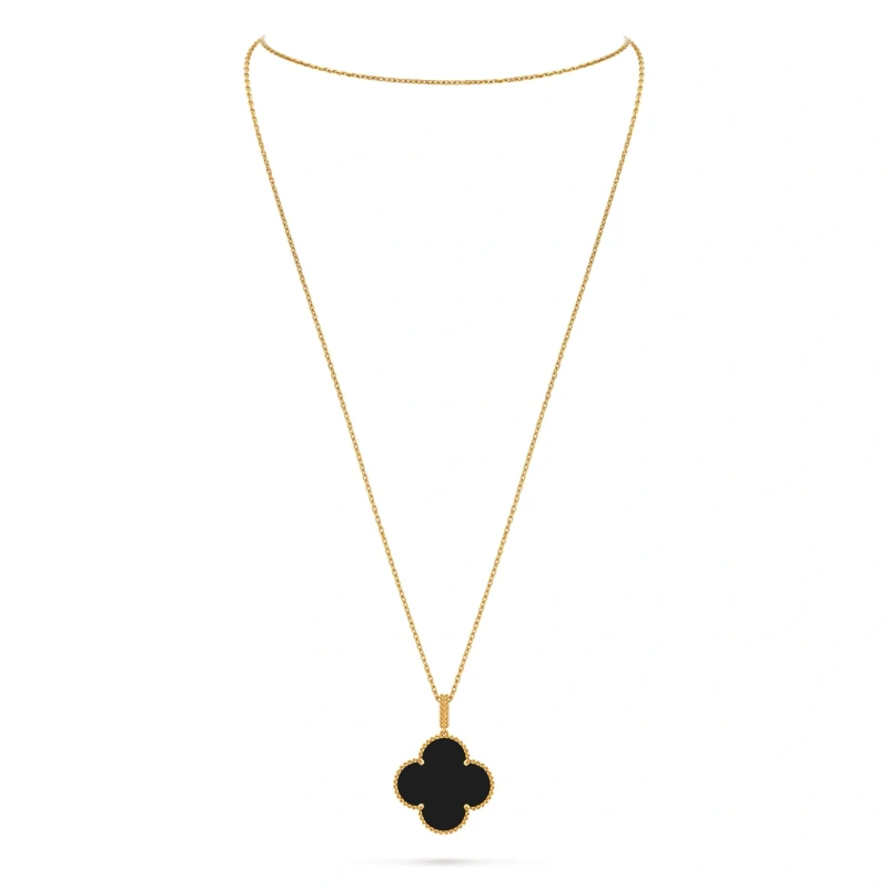 MAGIC ALHAMBRA LONG NECKLACE, 1 MOTIF. ONYX