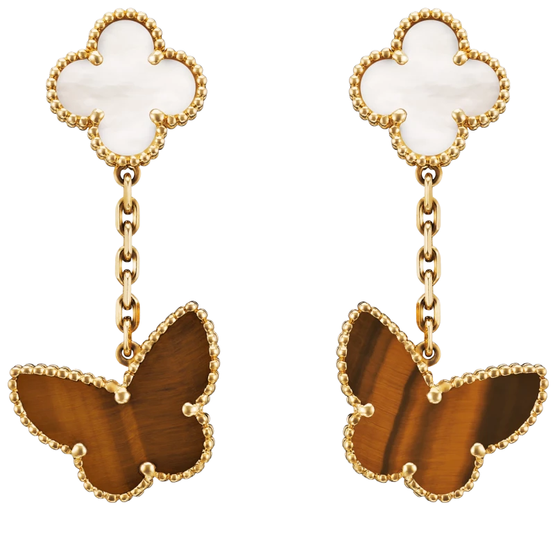 Van Cleef & Arpels. Lucky Alhambra earrings, 2 motifs VCARD79800 2