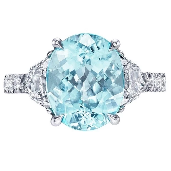 СЕРЬГИ NO NAME С ТУРМАЛИНОМ PARAIBA 11.34 CT BLUE 11.34 СТ 