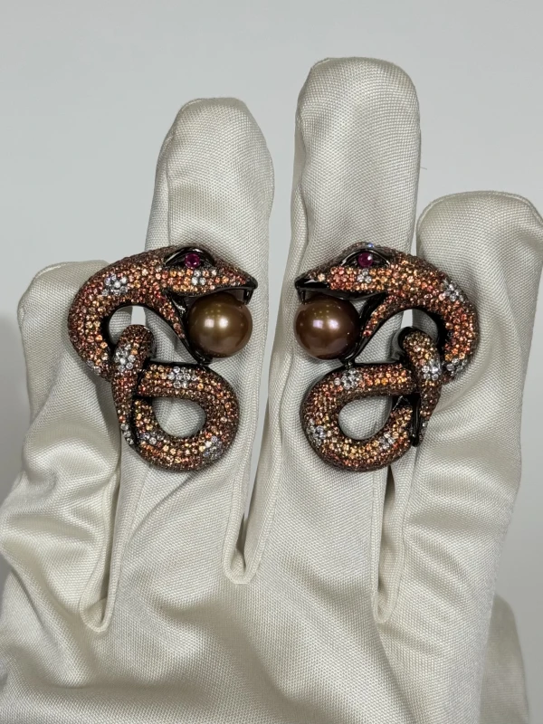 RalfDiamonds SNAKE DIAMOND EARRINGS RDEarrings 3