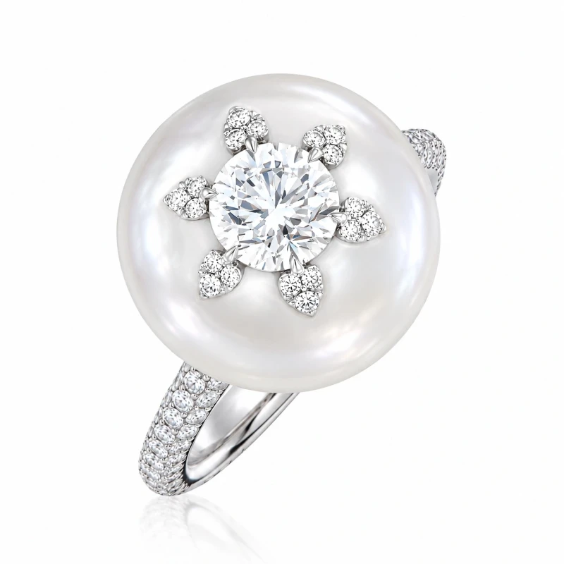 PEARL 13.72 MM RING (SIZE 51)