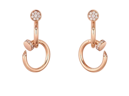 Juste un Clou Earrings, double, diamonds