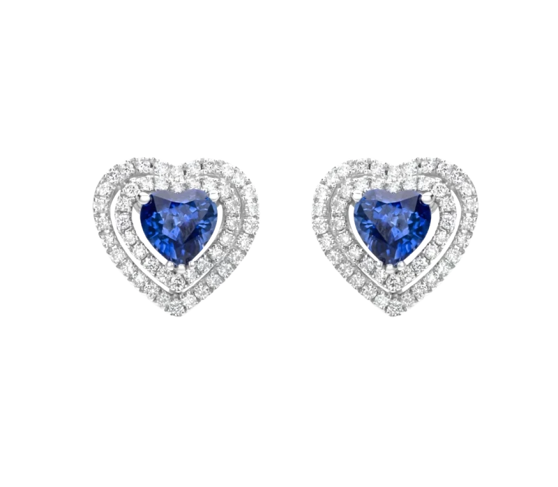 HEART SAPPHIRE 0.82 CT EARRINGS
