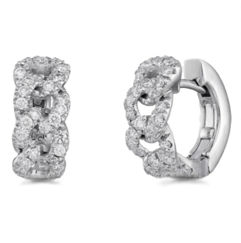 СЕРЬГИ ИЗ БЕЛОГО ЗОЛОТА С БРИЛЛИАНТАМИ 0.48CT