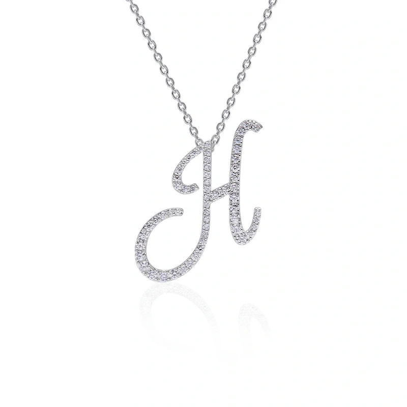 THE PENDANT LETTER "H" 0.70CT G-H/VS