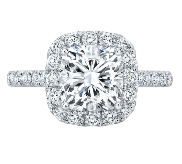 CUSHION DIAMOND 2.03 CT G/VS1 RING (GIA) EXEX