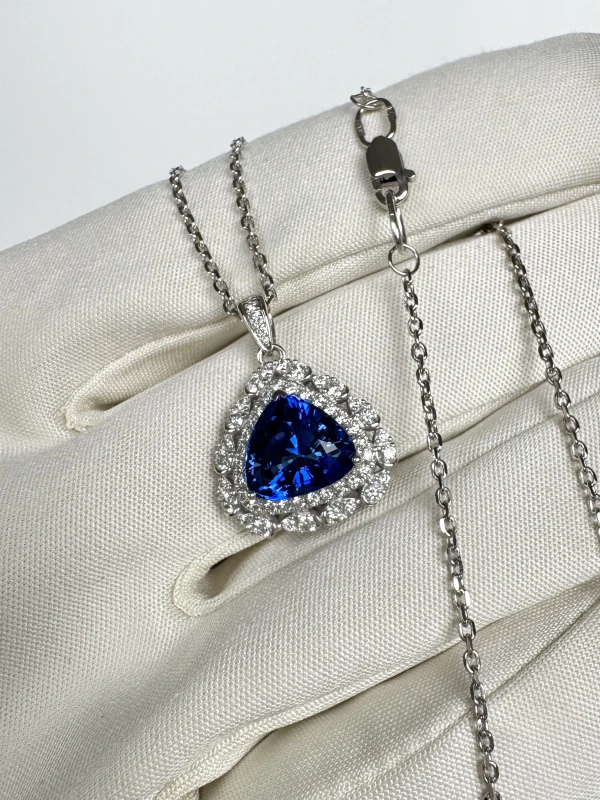 No name PEAR SAPPHIRE 3.53 CT "ROYAL BLUE" PENDANT SAP 3.53 CT 3