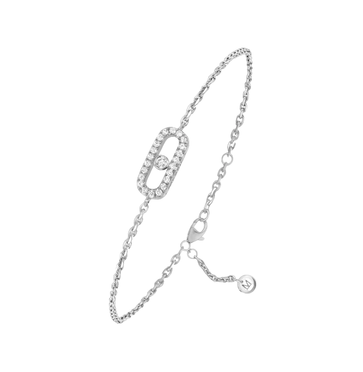 Women's MESSIKA CARE(s) diamond pavé bracelet 12075-WG. SMALL SIZE!