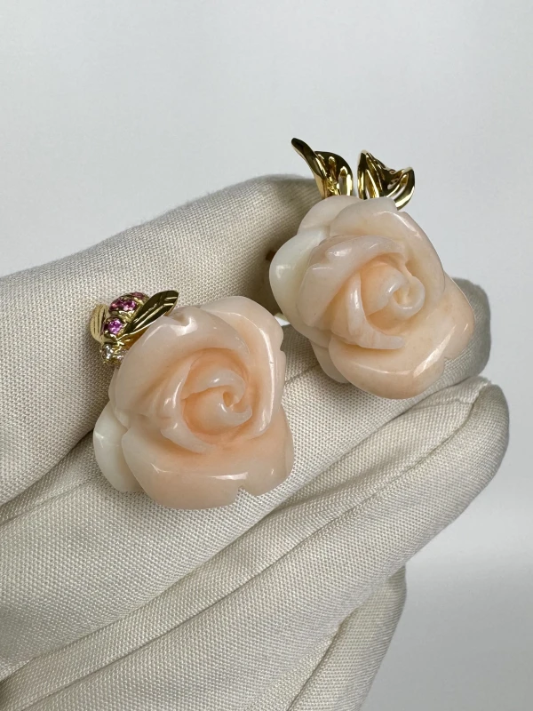 Dior ROSE PRE CATELAN WHITE CORAL AND PINK SAPPHIRES SET DIOR 1158 5