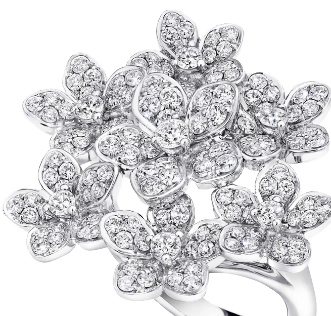 GRAFF WILD FLOWER LARGE DIAMOND CLUSTER RING RGR844 2