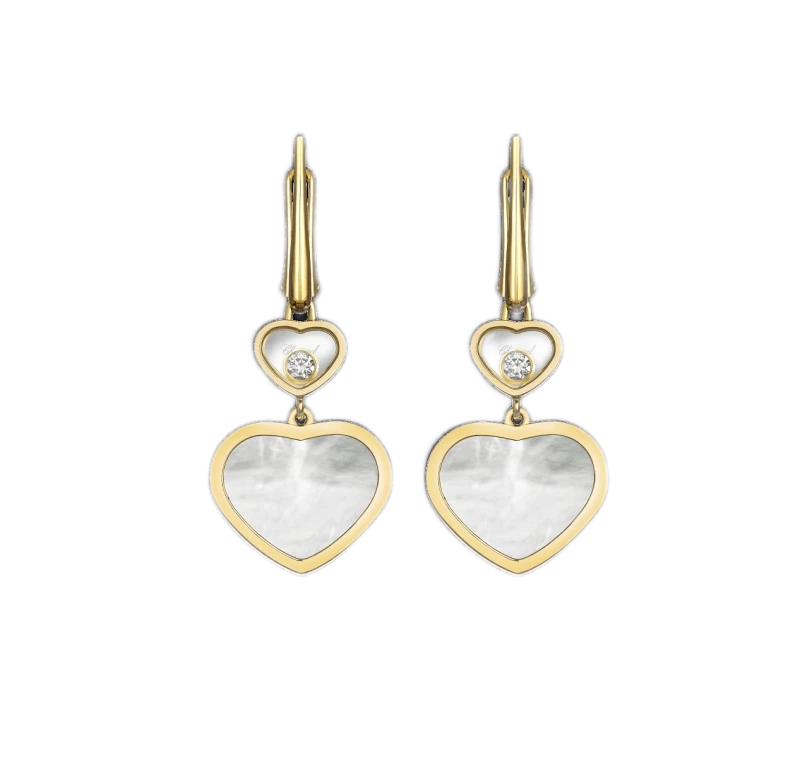 HAPPY HEARTS EARRINGS, MOTHER OF PEARL