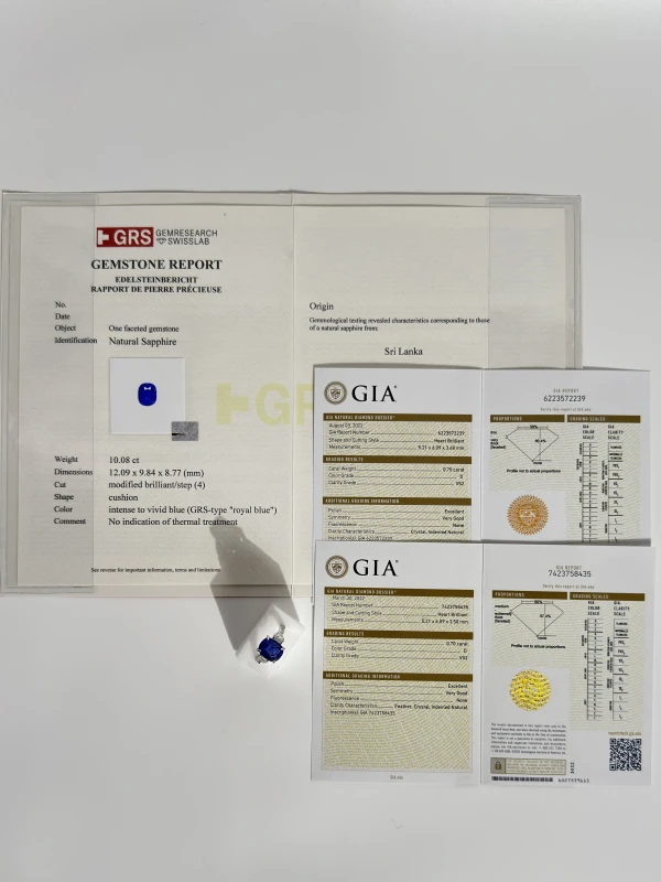 СЕРЬГИ NO NAME CUSHION SAPPHIRE 5.03 CT RING (SIZE 57) SAP 5.03 5