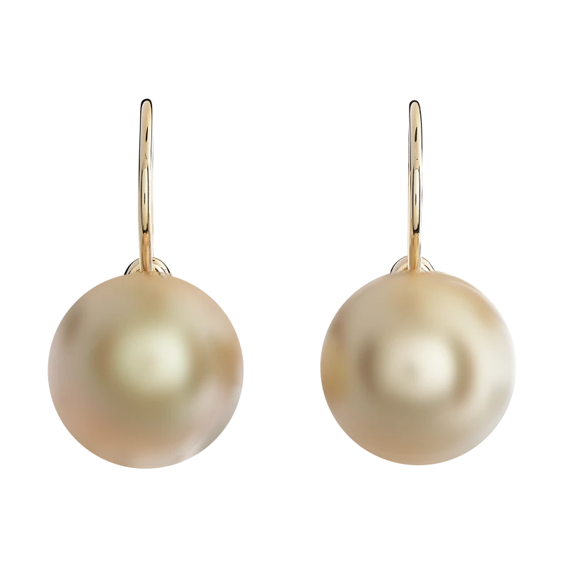 SOUTH SEA CEELTURED PEARL EARRINGS