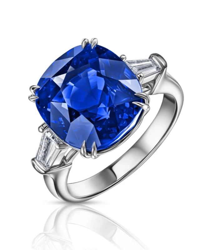 SAPPHIRE 9.13 CT ROYAL BLUE RING (GRS)