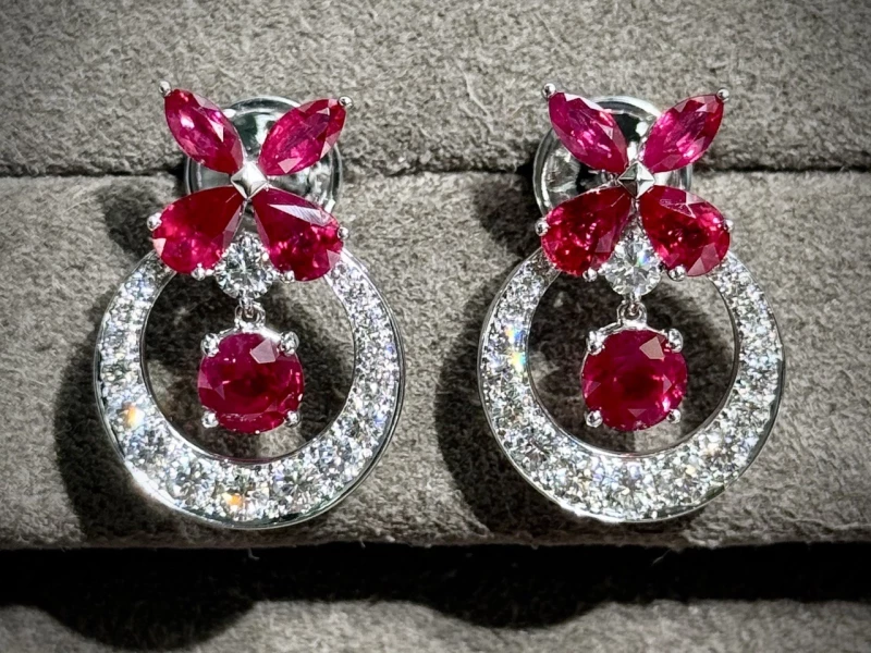 GRAFF CLASSIC RUBY BUTTERFLY EARRINGS GERuby 3