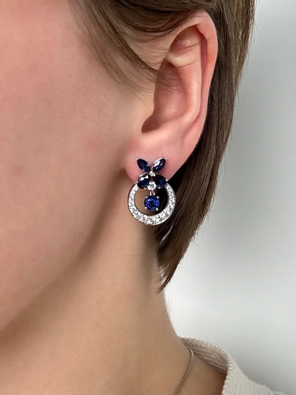 GRAFF CLASSIC BUTTERFLY SAPPHIRE EARRINGS RGE 598 5