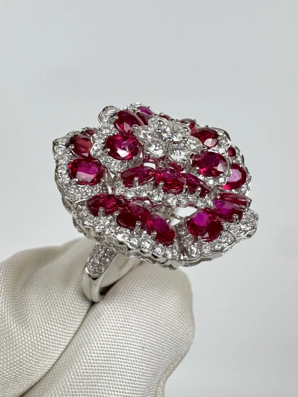 Earrings without a brand COCKTAIL RUBY RING (SIZE 53) NN3217 3
