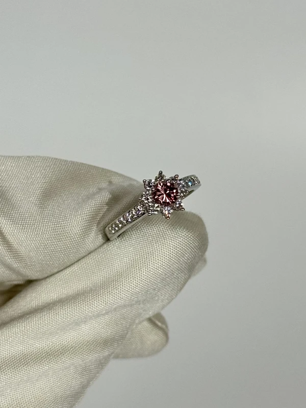 Tiffany & Co ROUND DIAMOND 0.42 CT FANCY DEEP ORANGY PINK/VS1 (SIZE 52) TC 0.42 CT 3