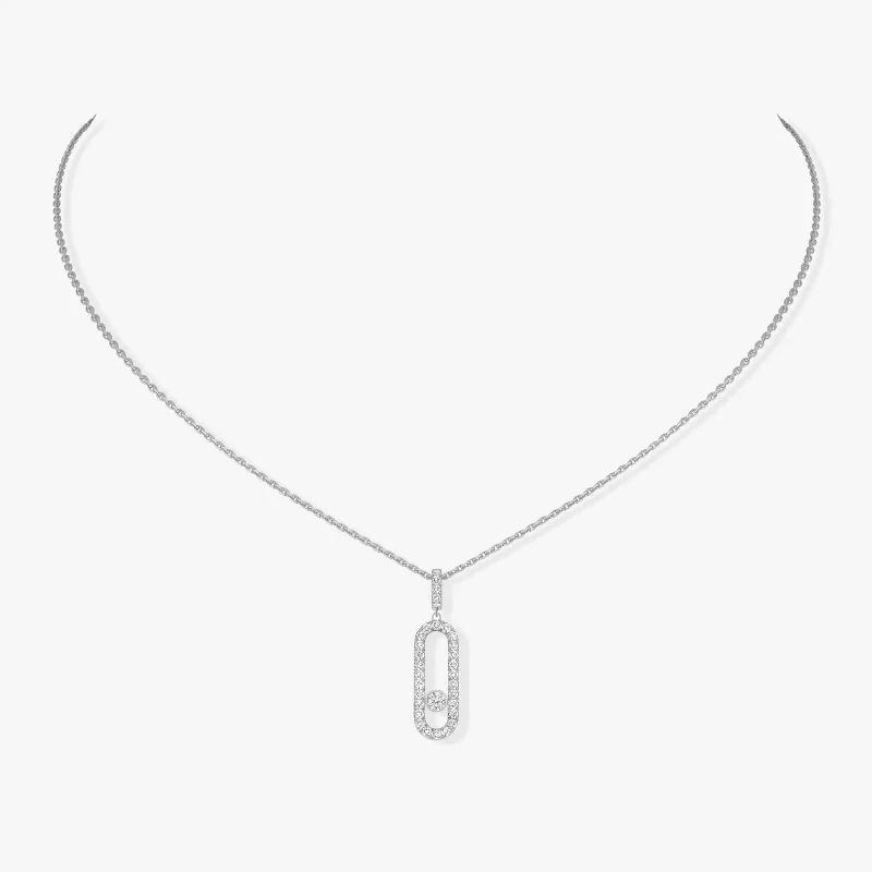 MESSIKA MOVE UNO PAVÉ LM White Gold Diamond Necklace 12058-WG 3