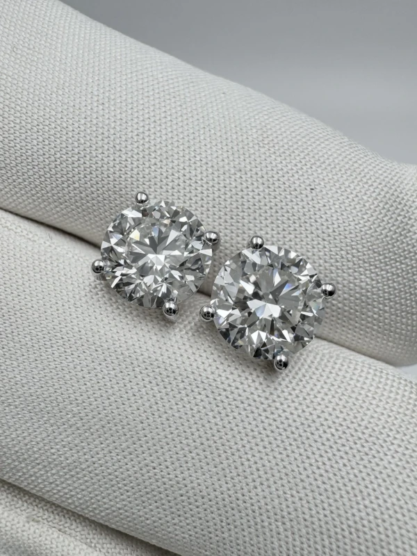 DeRosa ROUND DIAMOND 1.51-1.51 CT F/VS2 EARRINGS (GIA) 1.51CT E151984 3