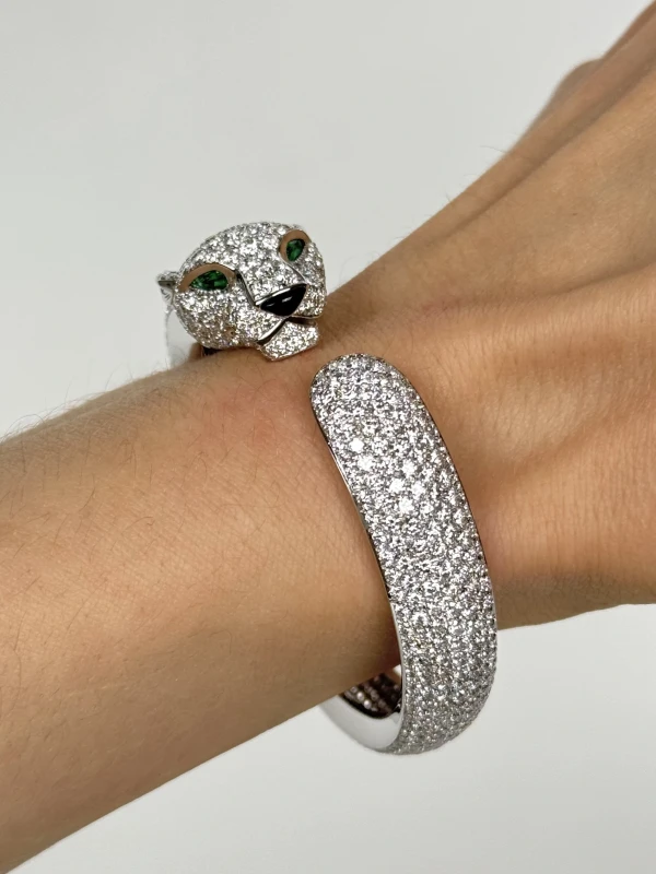 Cartier Panthère de Cartier Bracelet, Full Pave (SIZE 17) HP600338 5