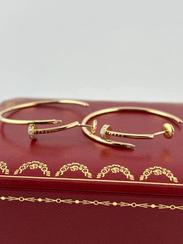 Cartier Juste un Clou hoop earrings, large model, diamonds B8301225 9