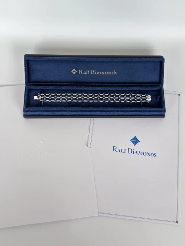 RalfDiamonds WHITE GOLD SAPPHIRE & DIAMOND BRACELET RDBSD1301 6