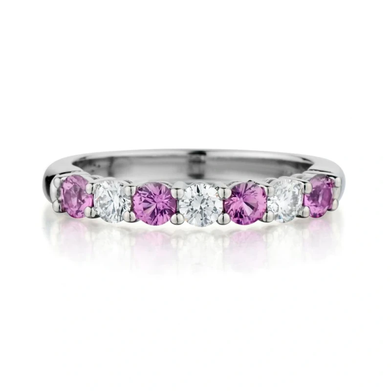 Tiffany & Co PINK SAPPHIRE&DIAMONDS RING (SIZE 49) T&CO6828 1