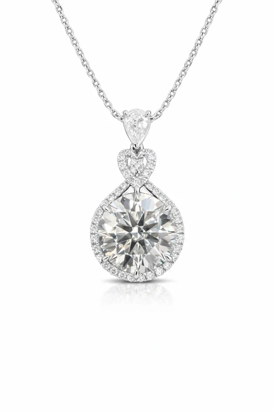 No name ROUND DIAMOND 6.00 CT M/SI1 PENDANT (GIA) 151783 6.00 ct M/SI1 1