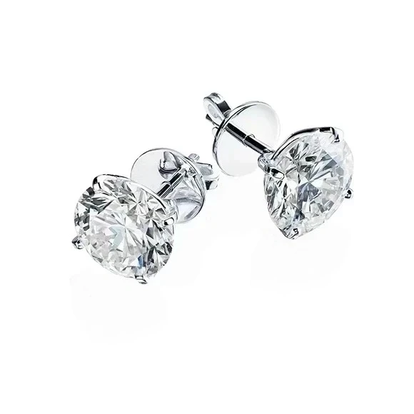 Earrings without a brand ROUND DIAMOND 1.01 - 1.01 CT J/VVS1-VS1 (GIA) NN1.01-1.01J 1