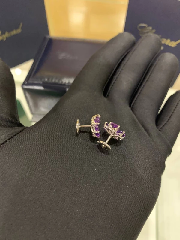 Chopard FOR YOU, AMETHYST AND DIAMONDS EARSTUDS 839371 8