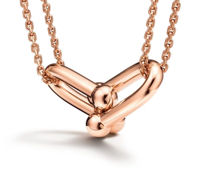 Tiffany & Co Tiffany HardWear Large Double Link Pendant in Rose Gold 63982326 2