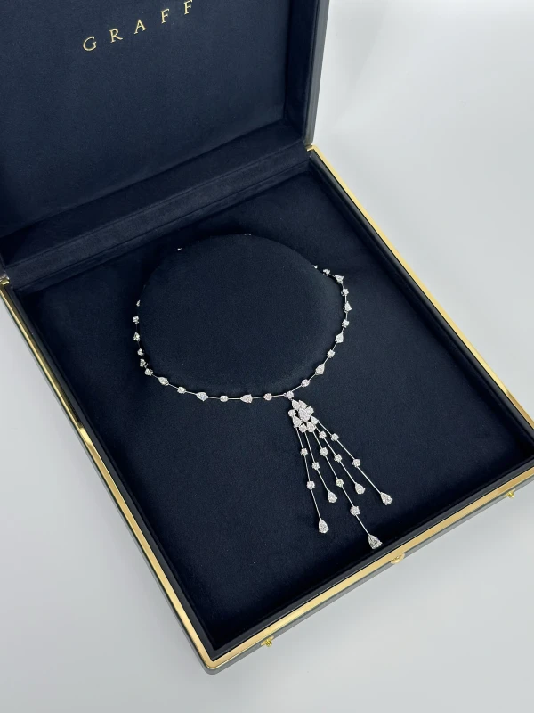 GRAFF WATERFALL NECKLACE DIAMOND 11.97CT GE 5