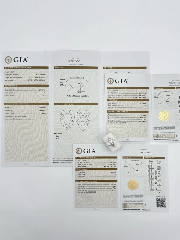 СЕРЬГИ NO NAME DIAMOND RING 5.24 CT G/VS1 (GIA) 5.24 CT G/VS1 (GIA) 5