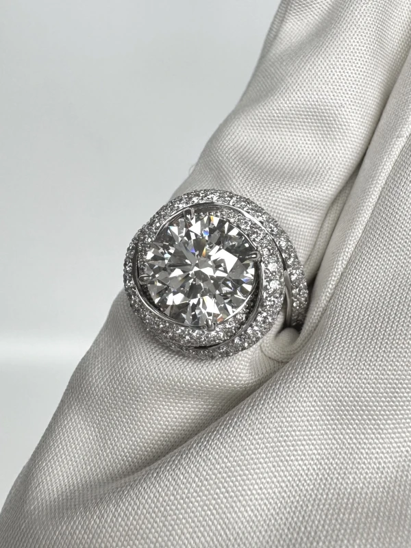 Cartier SOLITAIRE TRINITY RUBAN RING 3.63 CT G/VVS2(GIA) size 53 N4250453 4