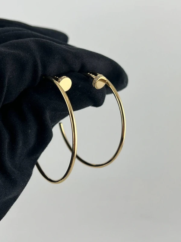 Cartier Juste un Clou hoop earrings, large model, diamonds B8301225 7