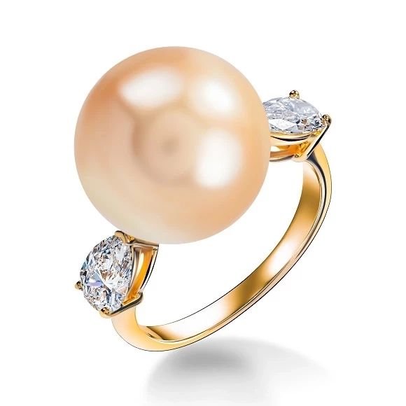 GOLDEN SOUTH SEA CULTURED PEARL 13мм RING