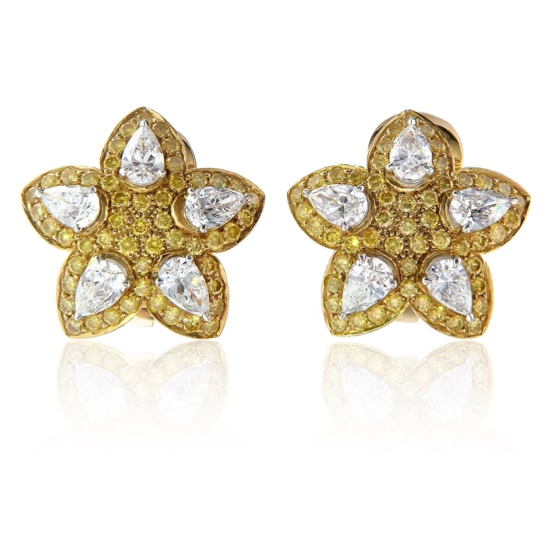 RalfDiamonds DIAMOND FLOWER EARRINGS RD3.10ct 1
