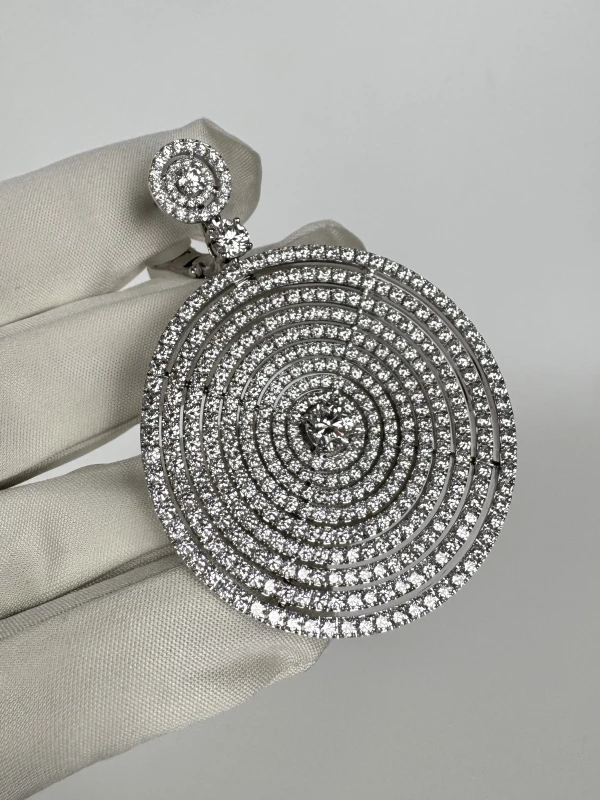 Graff HOOP DIAMOND 24.49 CT EARRINGS RGE24.49 6