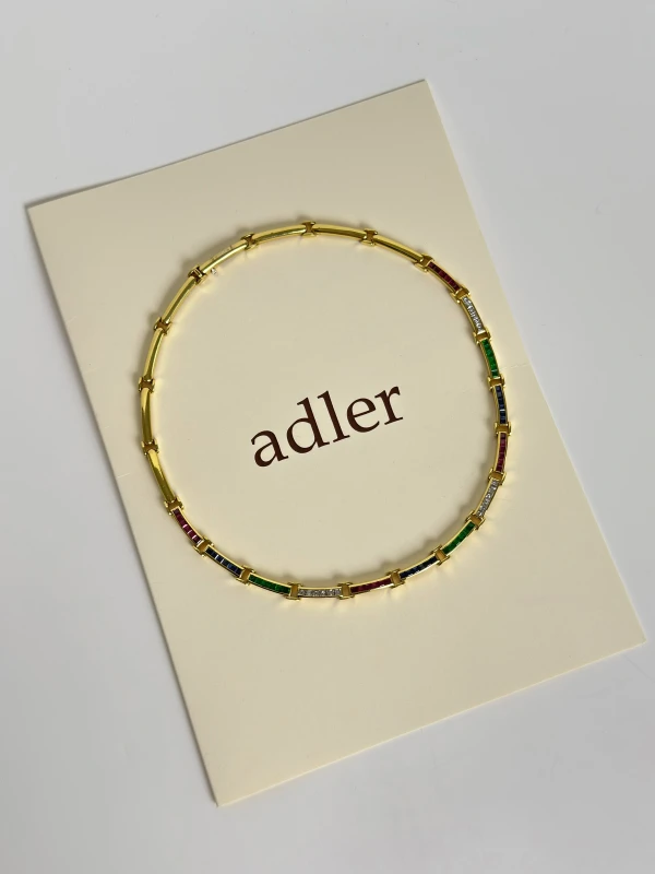 Adler КОЛЬЕ С РУБИНАМИ САПФИРАМИ И ИЗУМРУДАМИ 091124 MG ADL 4